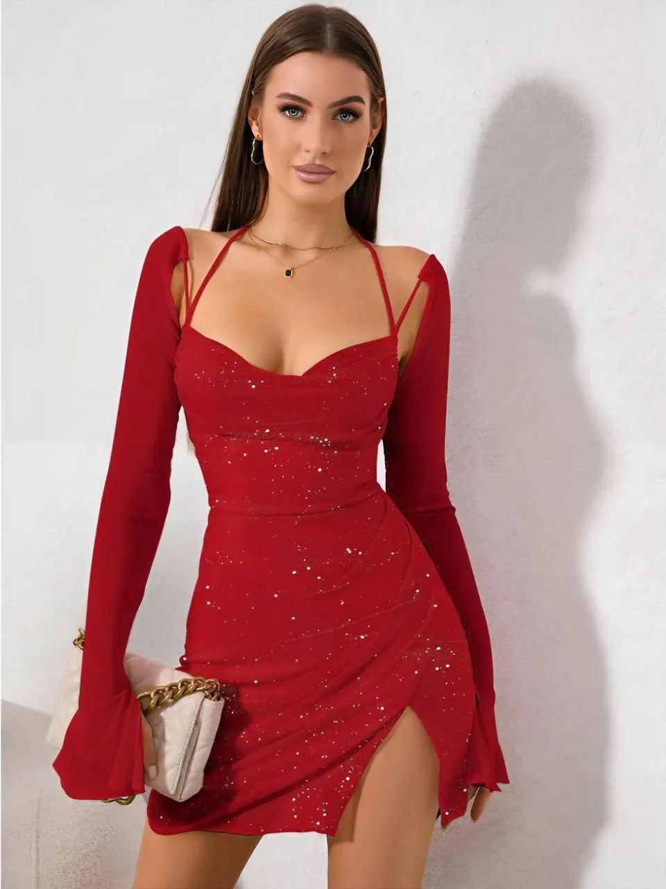 Robe mini pailletée