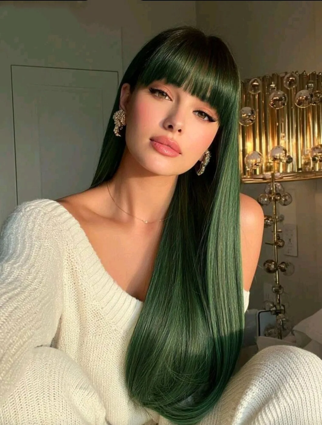 Perruque cosplay verte