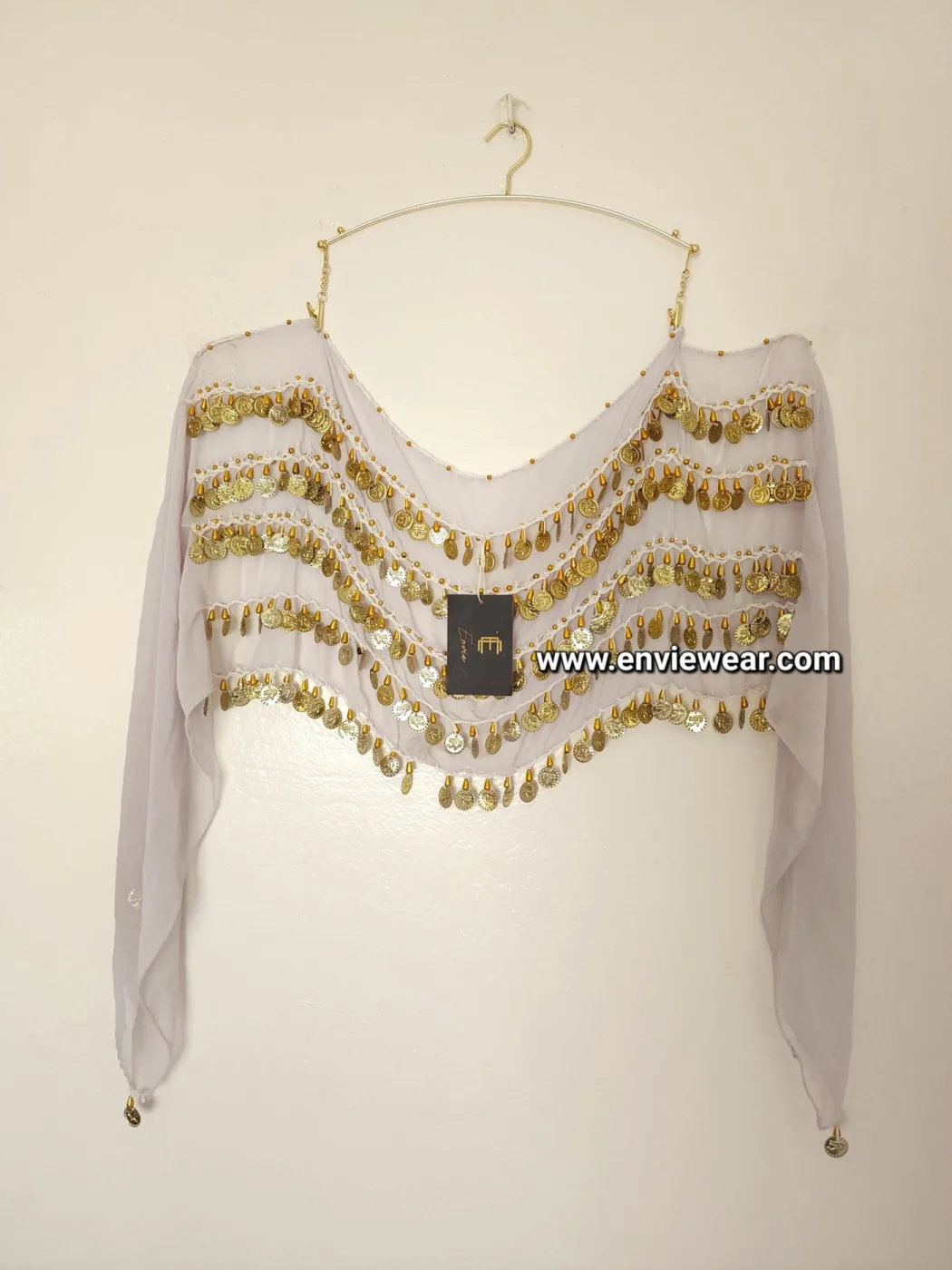Ceinture orientale blanc & doré