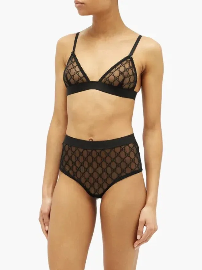 Ensemble lingerie tulle monogramme