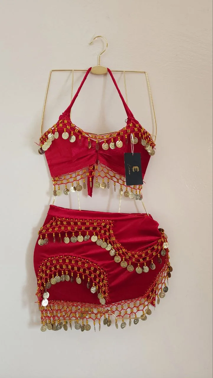 Tenue de danse orientale 2 pièces taille standard — modèle 3