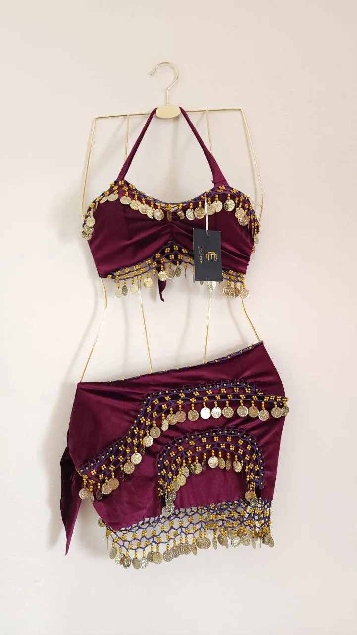 Tenue de danse orientale 2 pièces taille standard — modèle 2